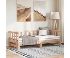 Ištraukiama lova, 2x(80x200)cm, pušies medienos masyvas