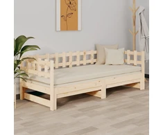 Ištraukiama lova, 2x(80x200)cm, pušies medienos masyvas