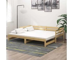 Ištraukiama lova, 2x(90x200)cm, pušies medienos masyvas