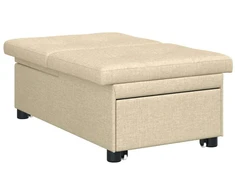 Ištraukiama sofa-lova Kreminė 194 x 50 x 82 cm audinys