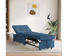 Ištraukiama sofa-lova Mėlyna 194 x 50 x 82 cm audinys