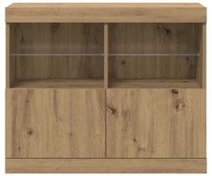 LED Bufetas Ruda 81 x 37 x 66,5 cm Apdirbta mediena