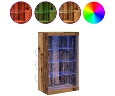 LED Bufetas Senas medis 60,5 x 37 x 100 cm Apdirbta mediena