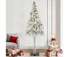 Kalėdų eglutė su 300 LED s stovu Balta 210 cm PE ir Plienas