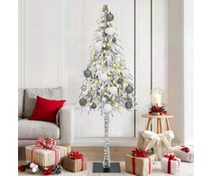 Kalėdų eglutė su 300 LED s stovu Balta 180 cm PE ir Plienas