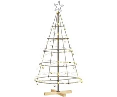 Kalėdų Kūgio Medis s stovu Juoda 126 cm Plienas