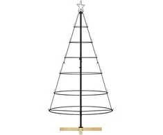 Kalėdų Kūgio Medis s stovu Juoda 154 cm Plienas