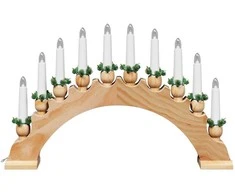 Kalėdų žvakių arkos su 10 LED žvakių Ruda 47 x 5 x 29 cm