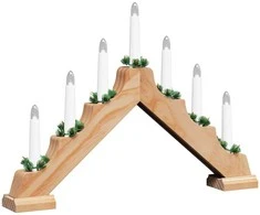 Kalėdų žvakių tiltas su 7 LED Ruda 39.5 x 5 x 29 cm