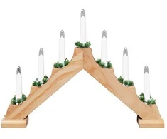 Kalėdų žvakių tiltas 7 LED Šilta balta 39.5 x 5 x 29 cm