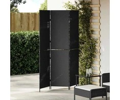 Kambario pertvara Juoda 146 x 180 cm poliratanas