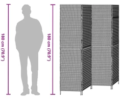 Kambario pertvara Juoda 195 x 180 cm poliratanas