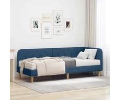 Lova Kampinė lovos konstrukcija Mėlyna 80 x 200 cm audinys