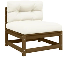 Kampinė sodo sofa iš palečių su pagalvėlėmis, impregnuota eglė