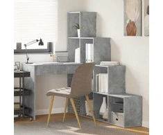Kampinis rašomasis stalas Betono pilka 101,5 x 149,5 x 149,5 cm