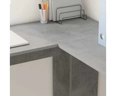 Kampinis rašomasis stalas Betono pilka 140 x 113,5 x 75 cm