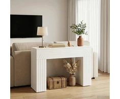 Kavos staliukas Balta 102 x 35 x 75 cm Apdirbta mediena