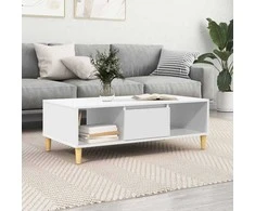 Kavos staliukas Balta 102 x 55 x 35 cm Apdirbta mediena