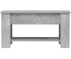 Kavos staliukas, betono pilkas, 101x49x52cm, apdirbta mediena