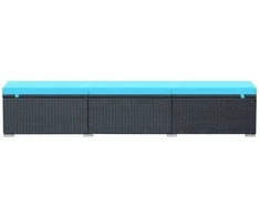 Kavos staliukas Juoda 90 x 45 x 43 cm poliratanas