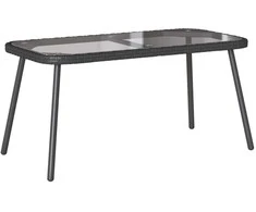 Kavos staliukas Juoda 90 x 45 x 43 cm poliratanas