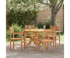 Kėdė 4 pcs Ruda 56 x 55 x 90.5 cm Kieto teka medžio