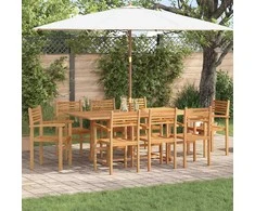 Kėdė 8 pcs Ruda 56 x 55 x 90.5 cm Kieto teka medžio