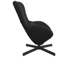 Fotelis Kiaušinio formos krėslas Juoda 63 x 73 x 90 cm Aksomas