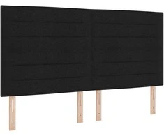 Kiemas lova su čiužiniu Juoda 180 x 200 cm audinys
