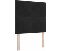 Kiemas lova su galvūgalio Juodas 200 x 90 cm Aksomas