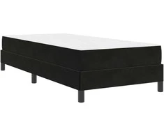 Kiemas lova su čiužiniu Juoda 90 x 200 cm audinys