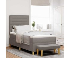 Kiemas lova su pagalve Tortora 200 x 90 cm audinys