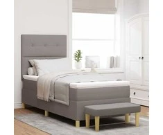 Kiemas lova su pagalve Tortora 200 x 80 cm audinys