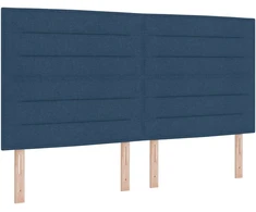 Kiemas lova su čiužiniu su LED Mėlyna 180 x 200 cm audinys