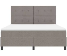 Kiemas lova su čiužiniu su LED Taupe 180 x 200 cm audinys