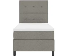 Kiemas lova su čiužiniu su LED Taupe 80 x 200 cm audinys