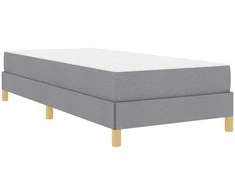 Kiemas lova su čiužiniu Šviesiai pilka 90 x 200 cm audinys