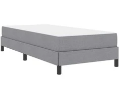 Kiemas lova su čiužiniu Šviesiai pilka 90 x 200 cm audinys