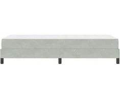Kiemas lova su čiužiniu Šviesiai pilka 90 x 220 cm audinys