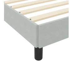 Kiemas lova su čiužiniu Šviesiai pilka 90 x 200 cm audinys