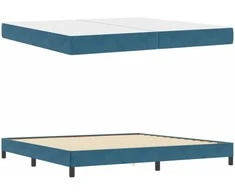 Kiemas lova su čiužiniu Tamsiai mėlyna 200 x 200 cm audinys