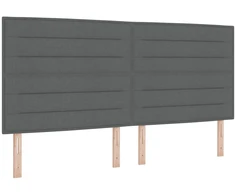 Kiemas lova su čiužiniu Tamsiai pilka 200 x 200 cm audinys