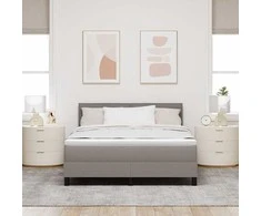 Kiemas lova su galvūgalio Taupe 140 x 190 cm audinys