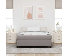 Kiemas lova su čiužiniu Taupe 140 x 190 cm audinys