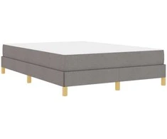 Kiemas lova su čiužiniu Taupe 140 x 190 cm audinys