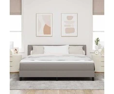 Kiemas lova su galvūgalio Taupe 180 x 200 cm audinys