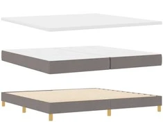 Kiemas lova su čiužiniu Tortora 200 x 200 cm audinys