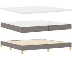 Kiemas lova su pagalve Tortora 200 x 200 cm audinys