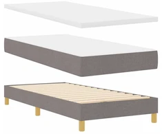 Kiemas lova su čiužiniu Tortora 200 x 90 cm audinys