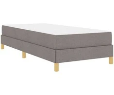 Kiemas lova su čiužiniu Taupe 80 x 200 cm audinys